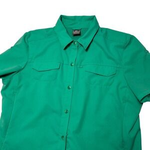 REI Co-op Sahara Short Sleeve Hiking Shirt Ventilated Women L Utility Gorp core